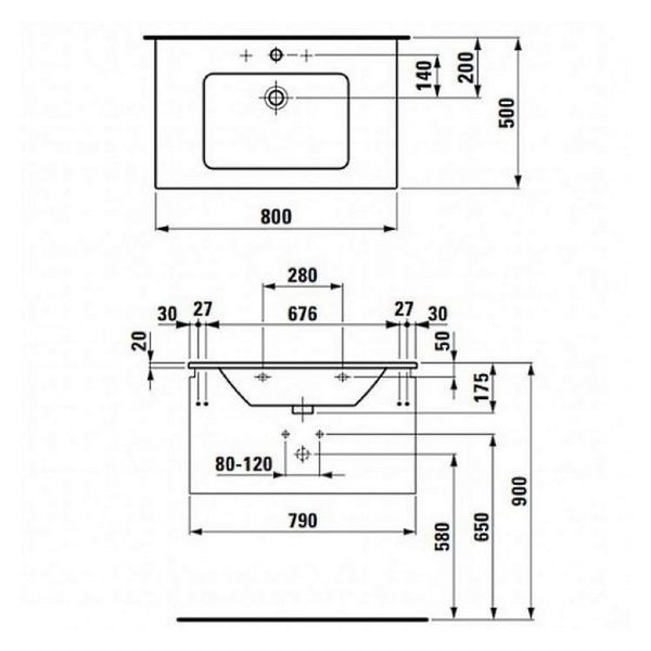 Тумба с умывальником LAUFEN PRO S H8609634751041, белый 53805 фото