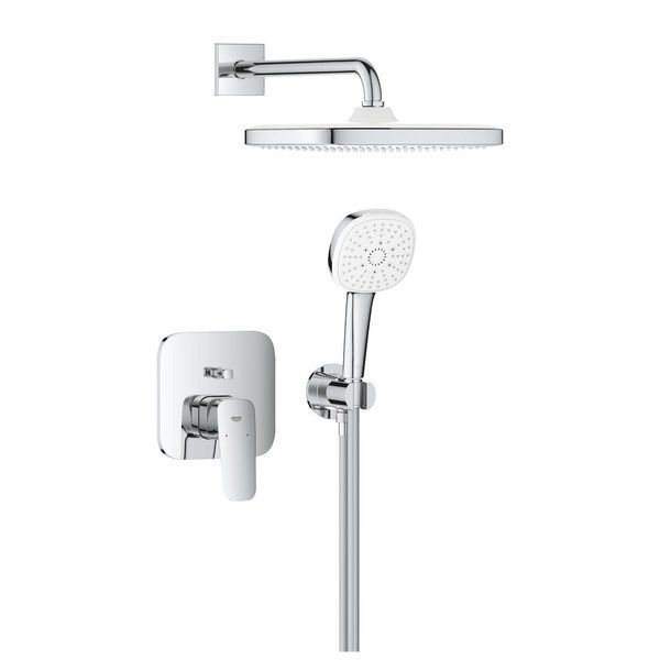 Душова система із змішувачем прихованого монтажу GROHE CUBEO 1053360000, хром 99311 фото