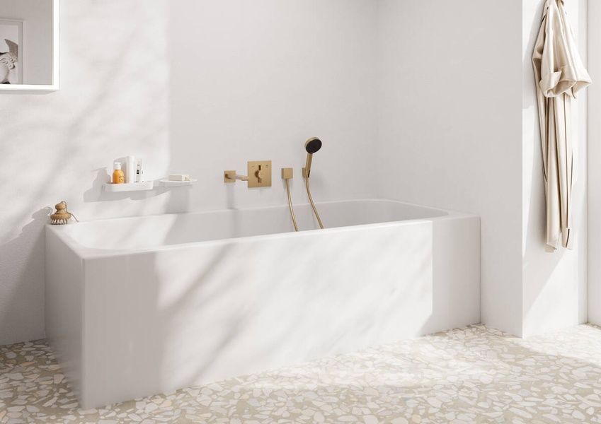 Смеситель для душа скрытого монтажа HANSGROHE DUOTURN E 75417140, бронза 94881 фото