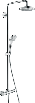 Душевая система с термостатом HANSGROHE CROMA SELECT 27256400, хром с белым 46388 фото