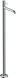 Смеситель для раковины AXOR UNO 38037000, однорычажный, напольный, с рукояткой-петлей, без сливного набора 85568 фото 1
