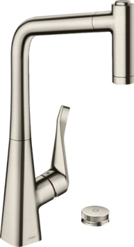 Смеситель для кухонной мойки HANSGROHE METRIS SELECT M71 73806800, нержавеющая сталь 800003920 фото