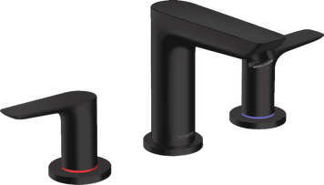 Смеситель на три отверстия с донным клапаном HANSGROHE TALIS E 71733670, черный матовый 800004220 фото