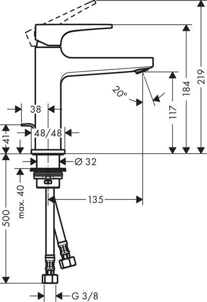 Змішувач для раковини HANSGROHE METROPOL 74506000 800003970 фото