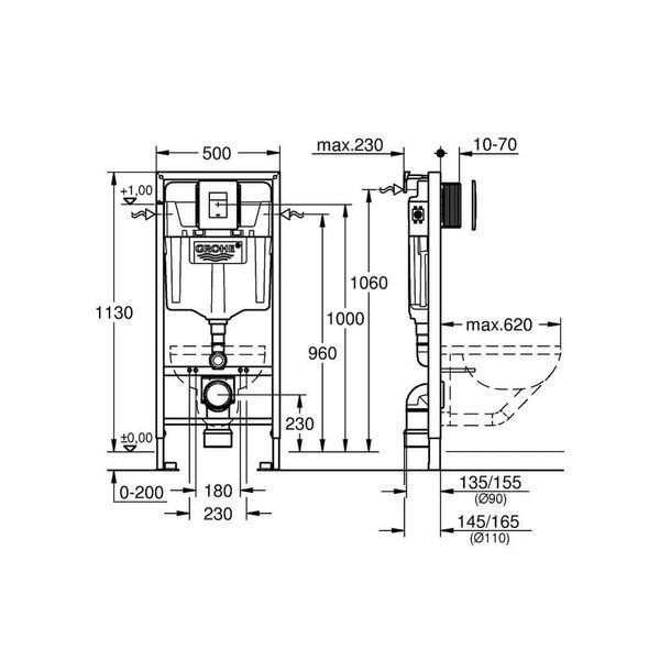 Інсталяція для унітаза GROHE RAPID SL 38827000 12756 фото
