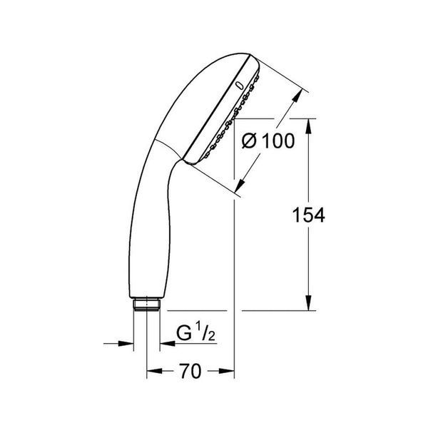 Лейка ручного душа GROHE TEMPESTA NEW 27597001 42545 фото