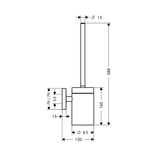 Набір для з тримачем HANSGROHE PURAVIDA 41505000 13639 фото