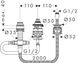 Скрытая часть смесителя на отверстия на край ванны HANSGROHE 13439180 43120 фото 2