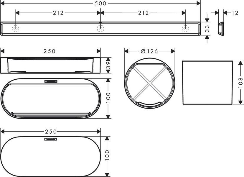 Набор аксессуаров HANSGROHE WALLSTORIS 27968700, белый 81534 фото