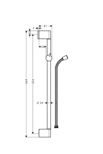 Штанга для душу HANSGROHE UNICA 27615000 26964 фото