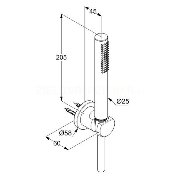 Душевой гарнитур KLUDI NOVA FONTE 208505315, 1S PURISTIC, белый 80000001808 фото