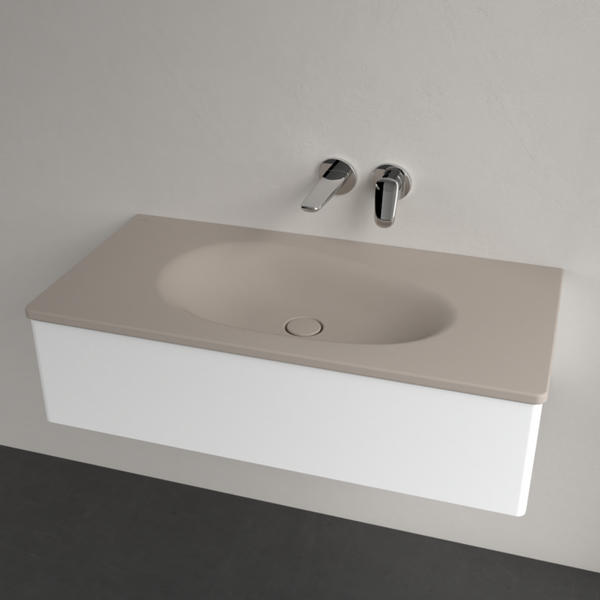 Умывальник накладной VILLEROY & BOCH ANTAO 4A76A3AM, 100x50см, без перелива, без отверстия под смеситель, Ceramic Plus, бежевый 800005870 фото