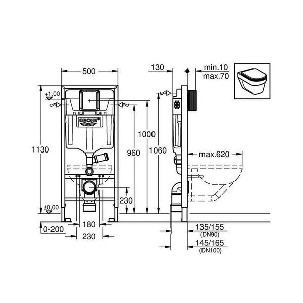 Інсталяція для унітаза GROHE RAPID SL 39002000 67854 фото