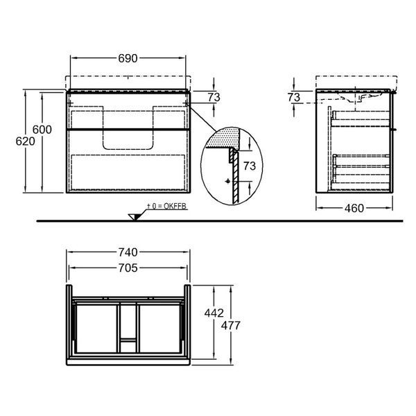 Тумба для ванної кімнати GEBERIT ICON 840375000, білий 84916 фото