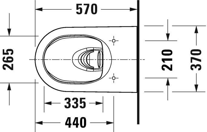 Унітаз підвісний DURAVIT BENTO STARCK BOX 2593099000, 370 x 570 мм, білий матовий 800006061 фото