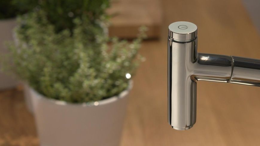 Змішувач для кухонної мийки HANSGROHE METRIS 14820800, нержавіюча сталь 39037 фото