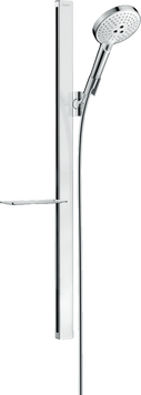 Душевой набор с душевой штангой и мыльницей HANSGROHE RAINDANCE SELECT 27649400, хром с белым 800003822 фото