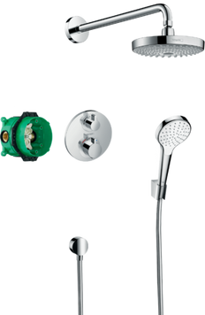 Душевая система скрытого монтажа с термостатом HANSGROHE CROMA SELECT 27295000 48760 фото