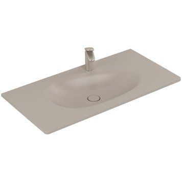 Умивальник накладний VILLEROY & BOCH ANTAO 4A76A2AM, 100x50см, без переливу, з отвором під змішувач, Ceramic Plus, бежевий 800005871 фото