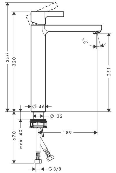 Смеситель HANSGROHE METRIS 31023000 29733 фото