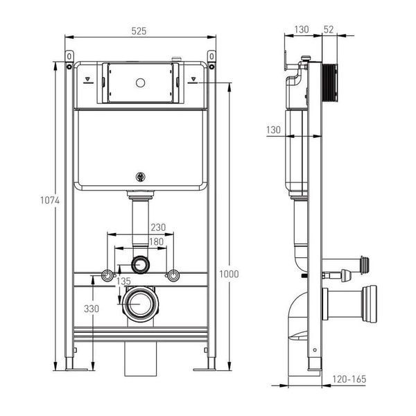 Инсталляция для унитаза IMPRESE i-FRAME i1220 77444 фото