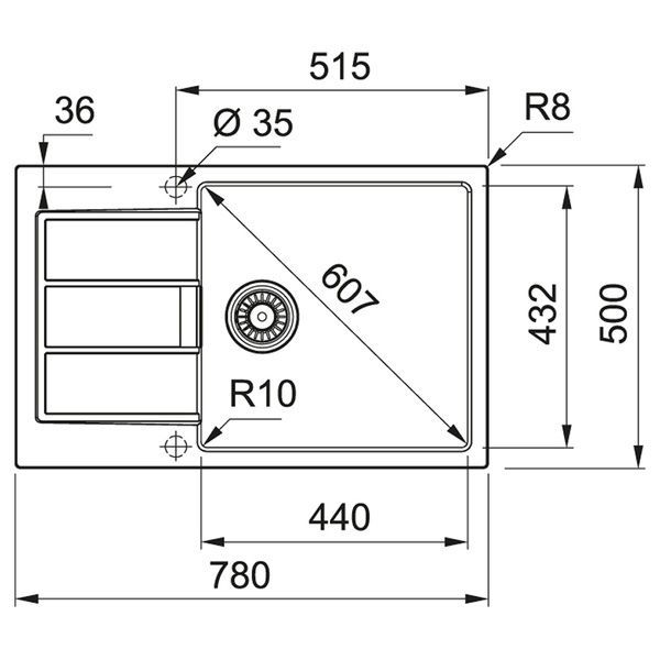 Кухонна мийка FRANKE SIRIUS 2.1 S2D 611-78 XL 143.0621.335, чорний 800006712 фото