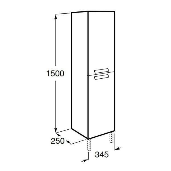 Пенал для ванної кімнати ROCA DEBBA A856844153, сірий 44290 фото