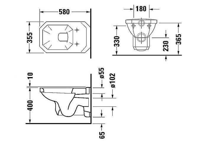 Унитаз подвесной DURAVIT 1930 0182090000, 1930 800006212 фото