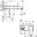Смеситель для раковины настенный с длинным изливом HANSGROHE METRIS 31086000 24717 фото 2