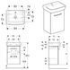 Тумба с умывальником GEBERIT SELNOVA SQUARE 502.746.00.1, 65 см, белый 92508 фото 2