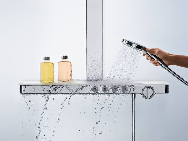 Душевая система с термостатом HANSGROHE RAINMAKER SELECT 27029400, хром с белым 800003722 фото
