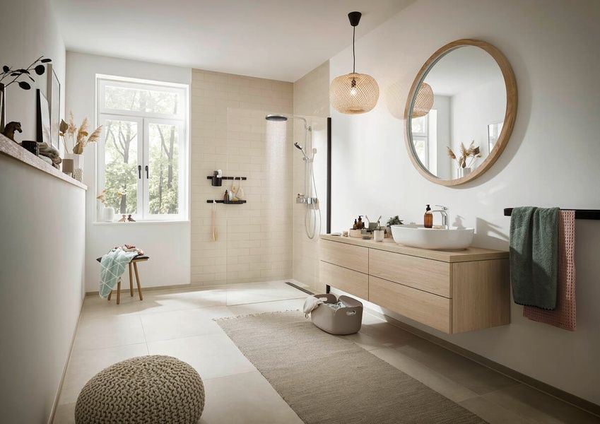 Душова система з термостатом HANSGROHE PULSIFY S 24221140, бронза сатин 92368 фото