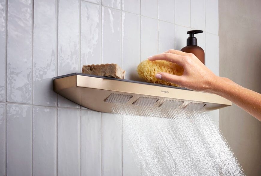 Боковой душ с полкой HANSGROHE RAINFINITY 26243140, бронза сатин 800003622 фото