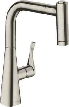 Смеситель для кухонной мойки HANSGROHE METRIS 14834800, нержавеющая сталь 57779 фото