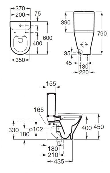 Унітаз підлоговий безобідковий ROCA A34D0N0000 96514 фото