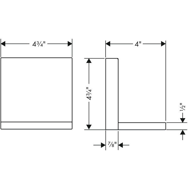 Полиця 120/120 AXOR SHOWER SOLUTIONS 40872000 13358 фото