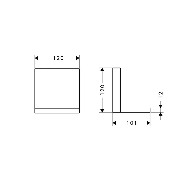 Полиця 120/120 AXOR SHOWER SOLUTIONS 40872000 13358 фото