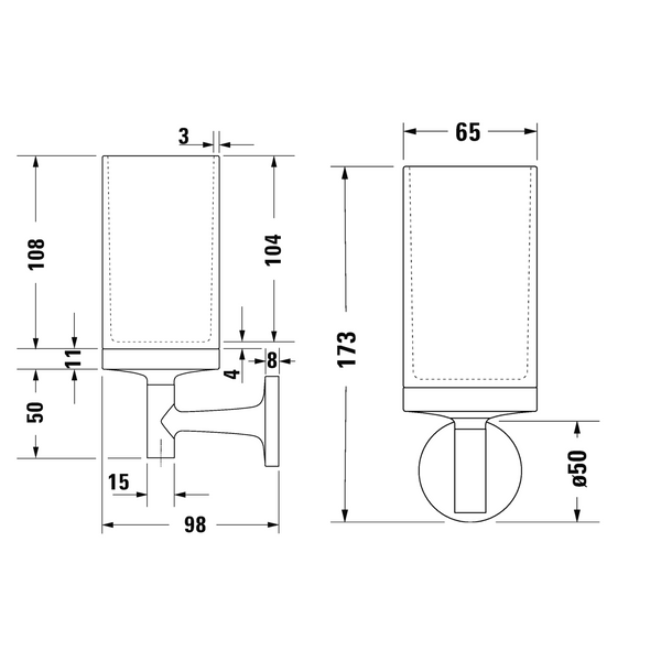 Держатель стакана DURAVIT STARCK T 0099314600, черный матовый 800006063 фото
