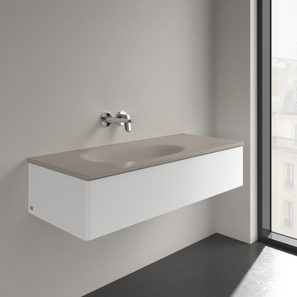 Умивальник накладний VILLEROY & BOCH ANTAO 4A77L3AM, 120x50см, без переливу, без отвору під змішувач, Ceramic Plus, бежевий 800005872 фото