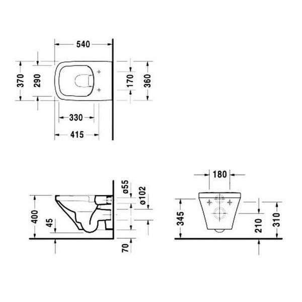 Унітаз підвісний DURAVIT DURASTYLE 2551090000 52167 фото