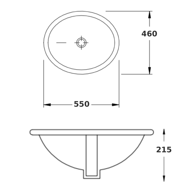 Умивальник під стільницю 55 см VILLEROY & BOCH TWIST A5A101901+41755000 комплект з гачком HANSGROHE 101002 фото
