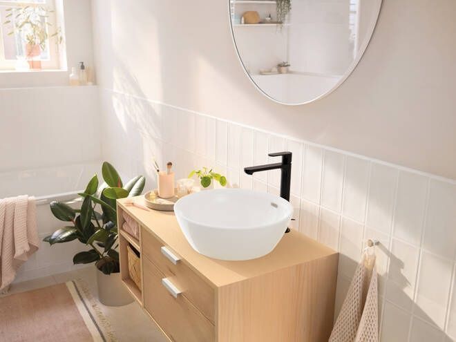 Смеситель для раковины с донным клапаном HANSGROHE REBRIS S 72590670, черный матовый 800004123 фото