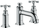 Смеситель для раковины AXOR MONTREUX 16536000, на 3 отверстия, 30, с крестообразными рукоятками, с донным клапаном 63660 фото 1