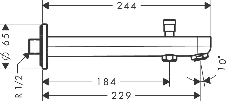 Излив для ванны HANSGROHE METRIS 31416000 43020 фото