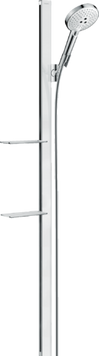 Душевой набор с душевой штангой и мыльницей HANSGROHE RAINDANCE SELECT 27646400, хром с белым 800003823 фото