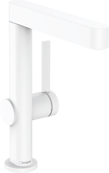 Смеситель для раковины со сливным гарнитуром HANSGROHE FINORIS 76060700, белый матовый 96919 фото