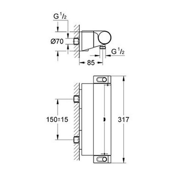 Змішувач для душу GROHE GROHTHERM 2000 34469001 37179 фото