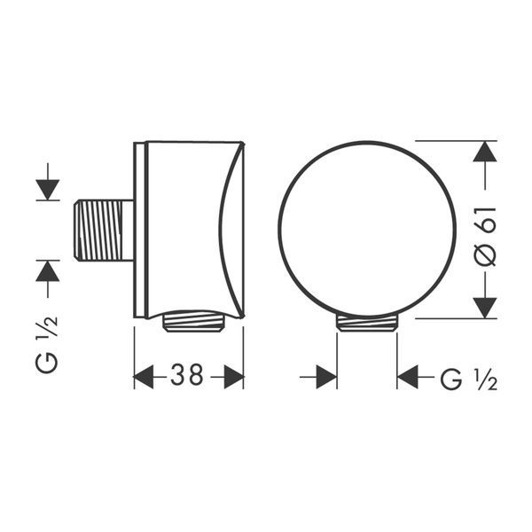 Шлангове під'єднання HANSGROHE FIXFIT 27453000 13831 фото