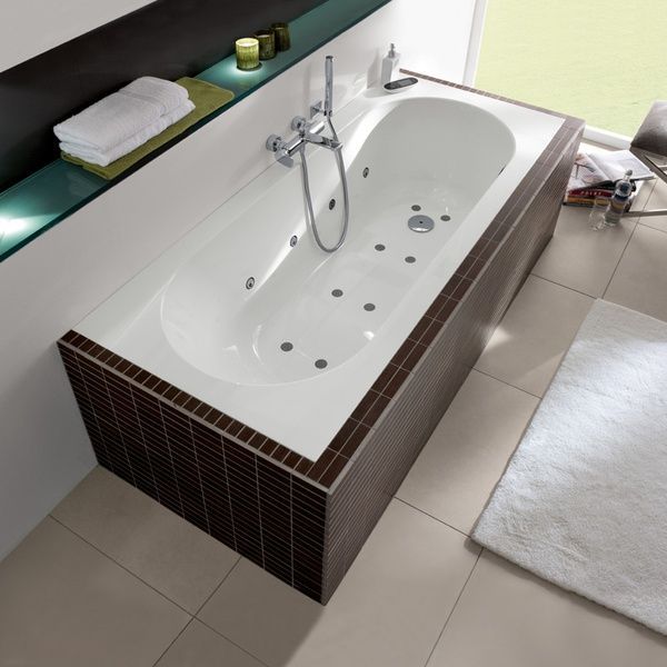 Ванна квариловая VILLEROY & BOCH OBERON UBQ160OBE2V-01, 160x75, белый 39627 фото