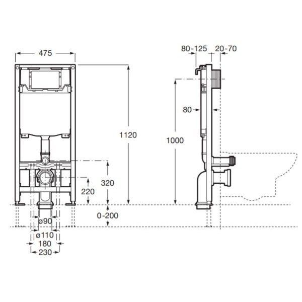 Инсталляция для унитаза ROCA DUPLO A890070020 75572 фото